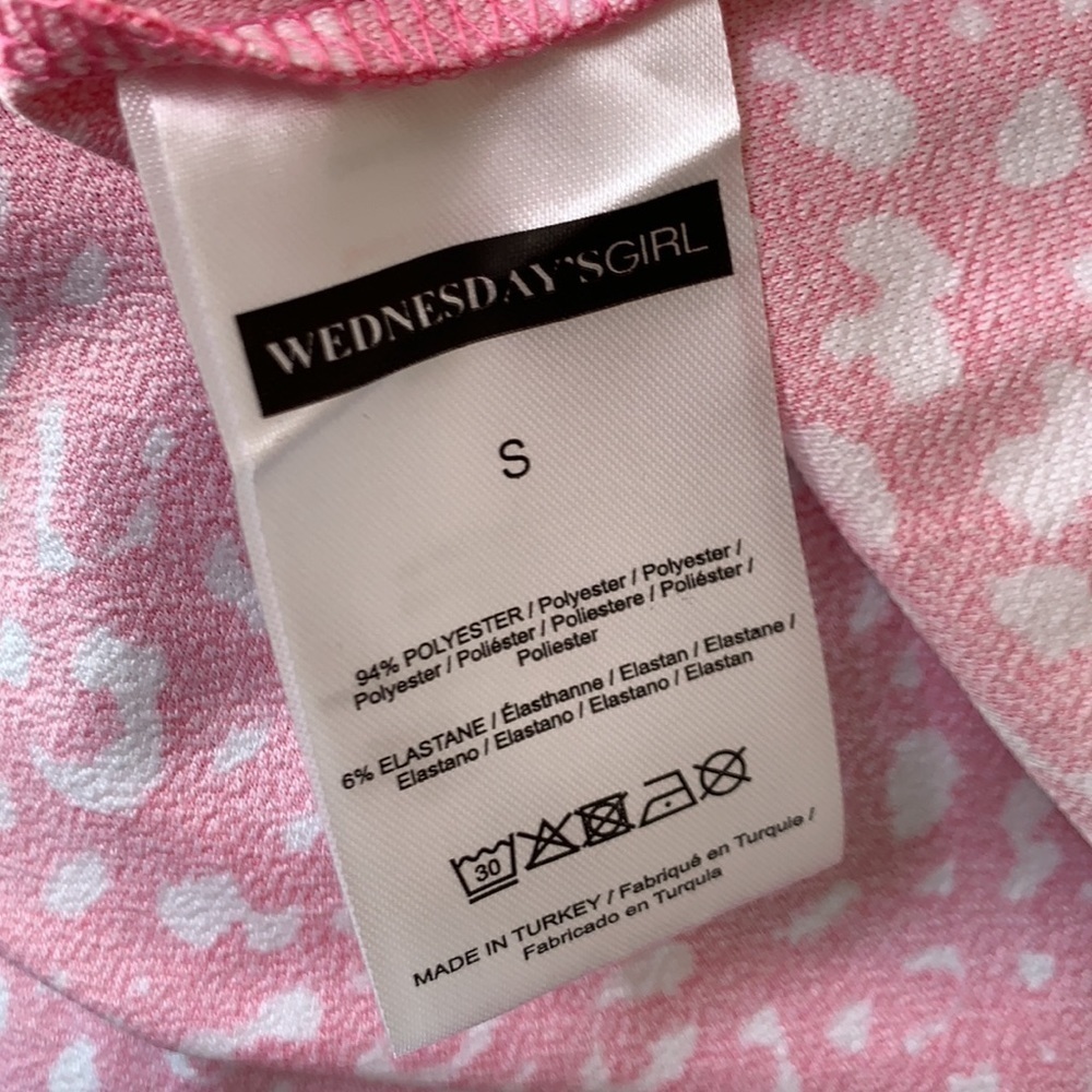 ASOS Wednesday’s Girl Pink Leopard Babydoll Dress - Picture 9 of 9